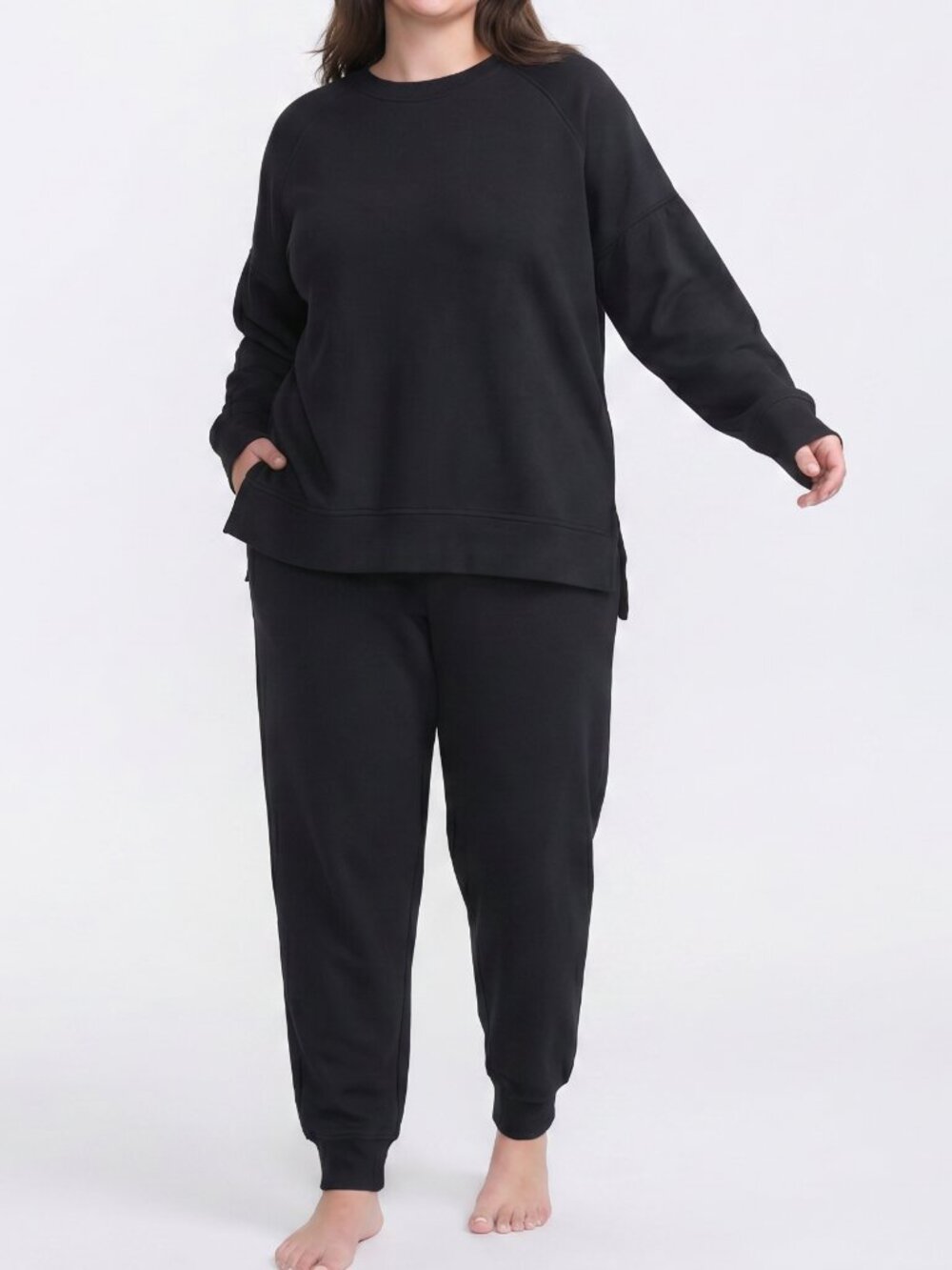 Skechers Black Sweatshirt and Jogger Set